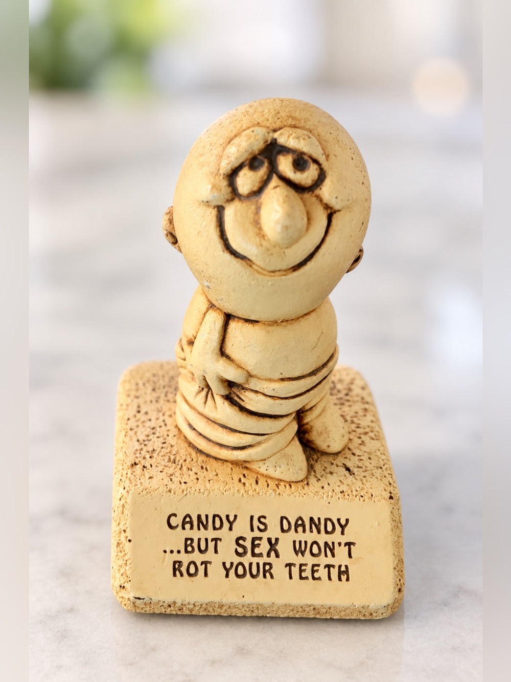 Vintage 1970 Paula W-151 Figurine 5” Candy Is Dandy Sex Won’t Rot Your Teeth USA